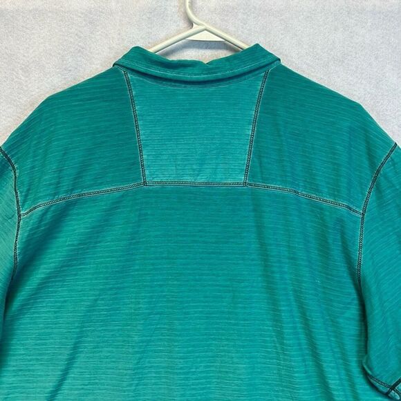 TOMMY BAHAMA Polo Shirt Men’s 2XL Green Lightweight Cirrus Coast Short Sleeve - Picture 11 of 13